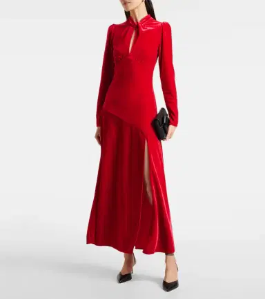Ganni Velvet jersey midi dress | Thumbnail 7