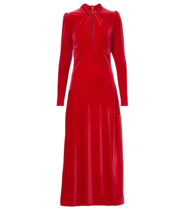 Ganni Velvet jersey midi dress