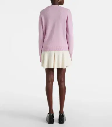 Ganni Logo intarsia wool-blend sweater | Thumbnail 4