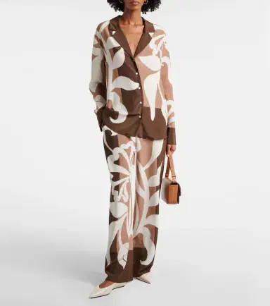 SIR Portia printed silk satin wide-leg pants | Thumbnail 2