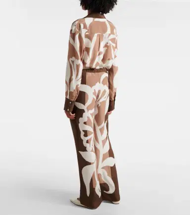 SIR Portia printed silk satin wide-leg pants | Thumbnail 3