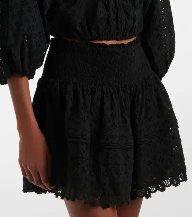 Poupette St Barth Galia cotton wrap skirt | Thumbnail 3