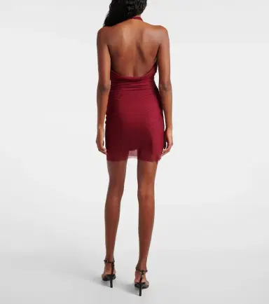 SIR Toni halterneck mesh minidress | Thumbnail 5