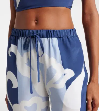 SIR Sorrento printed silk satin wide-leg pants | Thumbnail 4