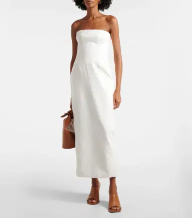 SIR Evalita linen bustier maxi dress | Thumbnail 4