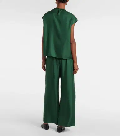 Asceno Dasha silk twill top | Thumbnail 3