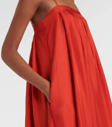 ASCENO Heather silk twill maxi dress | Thumbnail 4