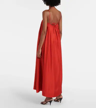 ASCENO Heather silk twill maxi dress | Thumbnail 6
