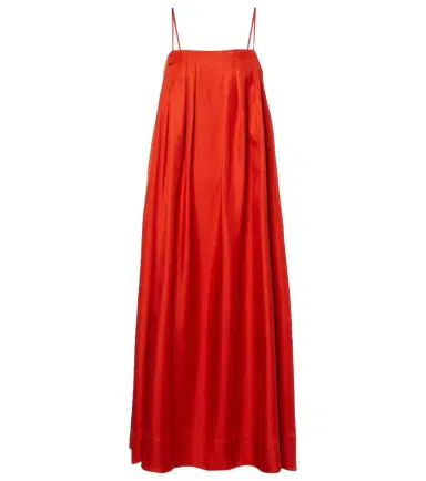 ASCENO Heather silk twill maxi dress | Thumbnail 1