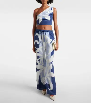 SIR Portia floral silk crop top | Thumbnail 5