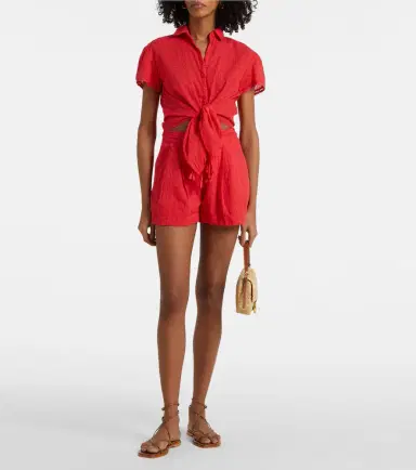 Poupette St Barth Chantal broderie anglaise cotton shorts | Thumbnail 3