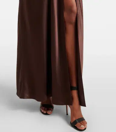 SIR Alessia draped jersey and satin maxi dress | Thumbnail 6