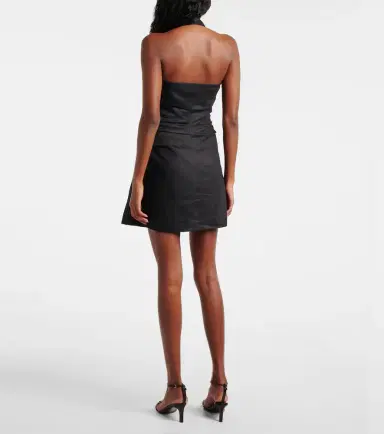 SIR Halter neck linen minidress | Thumbnail 3