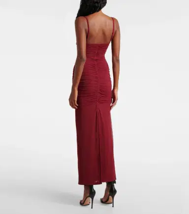 SIR Toni ruched mesh maxi dress | Thumbnail 5