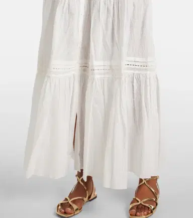 Poupette St Barth Tiered cotton maxi skirt | Thumbnail 2