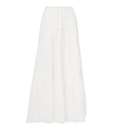 Poupette St Barth Tiered cotton maxi skirt | Thumbnail 1