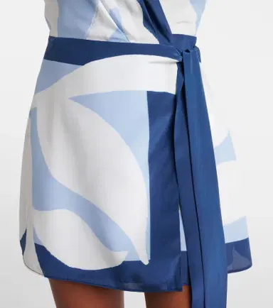 SIR Portia printed silk satin wrap dress | Thumbnail 3