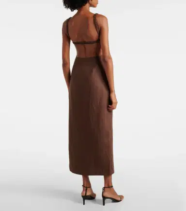 SIR Linen midi dress | Thumbnail 2