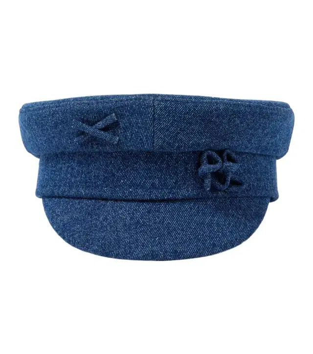 Ruslan Baginskiy Embellished denim newsboy cap