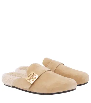 Tory Burch Mellow shearling-lined suede mules | Thumbnail 1 Tory Burch Mellow shearling-lined suede mules | Thumbnail 1