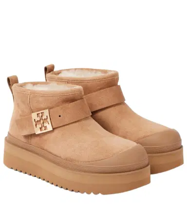 Tory Burch Mellow shearling-lined suede platform ankle boots | Thumbnail 1 Tory Burch Mellow shearling-lined suede platform ankle boots | Thumbnail 1