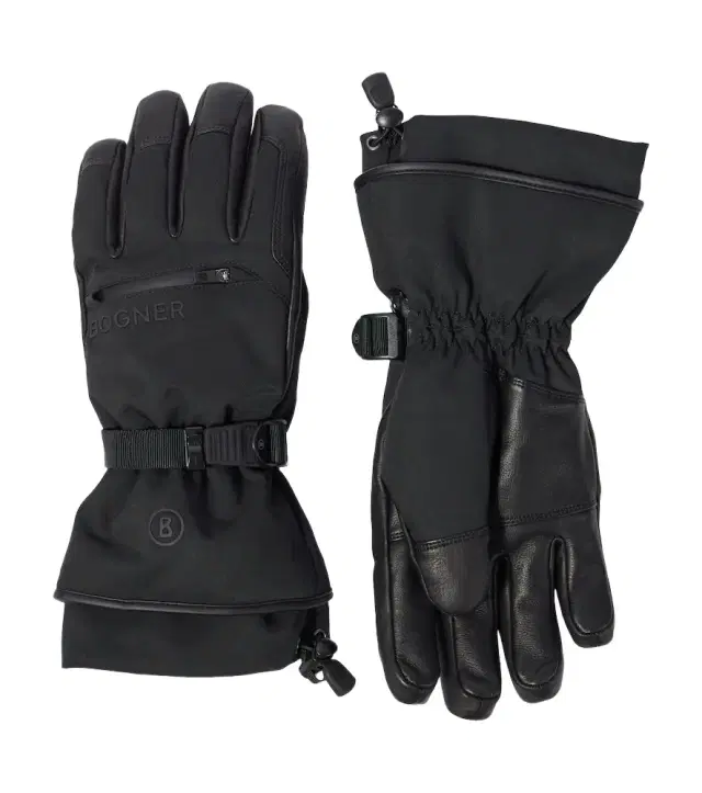 Bogner Adriano leather-trimmed ski gloves