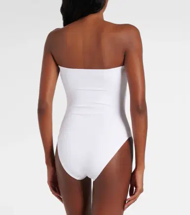 Karla Colletto Hana embroidered bandeau swimsuit | Thumbnail 4