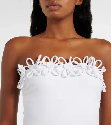 Karla Colletto Hana embroidered bandeau swimsuit | Thumbnail 5
