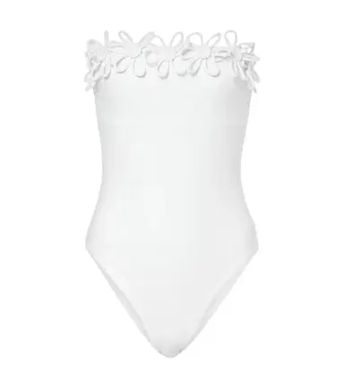 Karla Colletto Hana embroidered bandeau swimsuit | Thumbnail 1