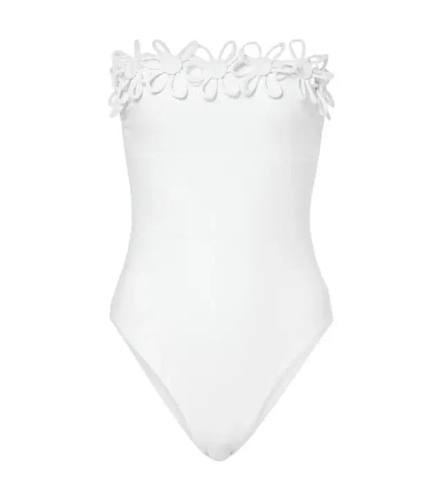 Hana embroidered bandeau swimsuit