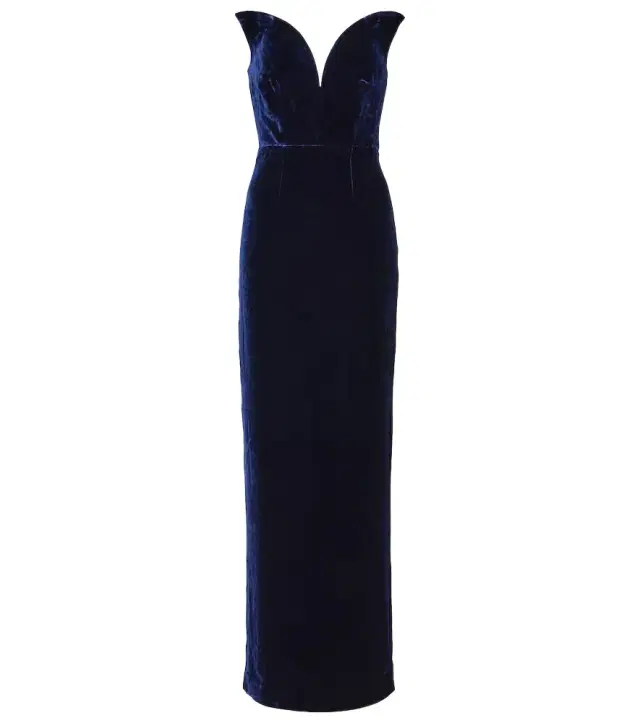 Roland Mouret Strapless velvet gown