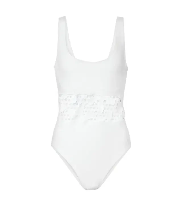 Karla Colletto Aster embroidered swimsuit
