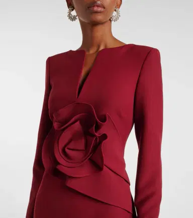 Roland Mouret Floral-appliqué crêpe gown | Thumbnail 5 Roland Mouret Floral-appliqué crêpe gown | Thumbnail 5
