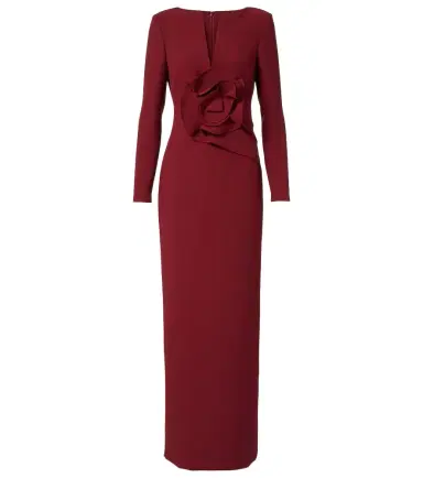 Roland Mouret Floral-appliqué crêpe gown | Thumbnail 1 Roland Mouret Floral-appliqué crêpe gown | Thumbnail 1