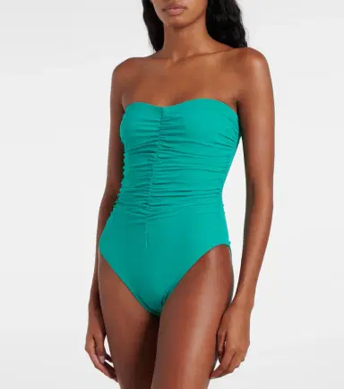 Karla Colletto Gathered strapless swimsuit | Thumbnail 5