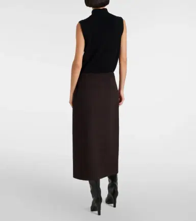 Proenza Schouler White Label Adrian wool-blend midi skirt | Thumbnail 3