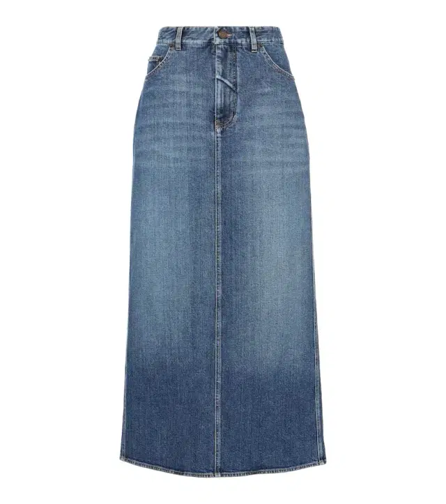 Ralph Lauren Collection High-rise denim maxi skirt