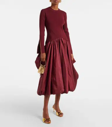Simkhai Kenlie satin and jersey midi dress | Thumbnail 3
