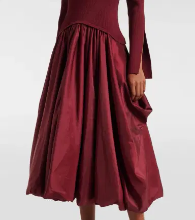 Simkhai Kenlie satin and jersey midi dress | Thumbnail 5