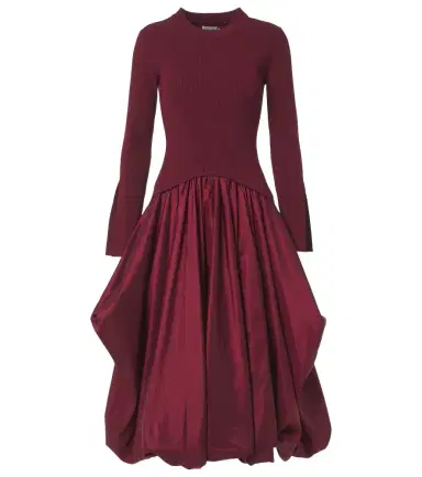Simkhai Kenlie satin and jersey midi dress | Thumbnail 1