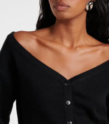 Lisa Yang Beata off-shoulder cashmere cardigan | Thumbnail 4