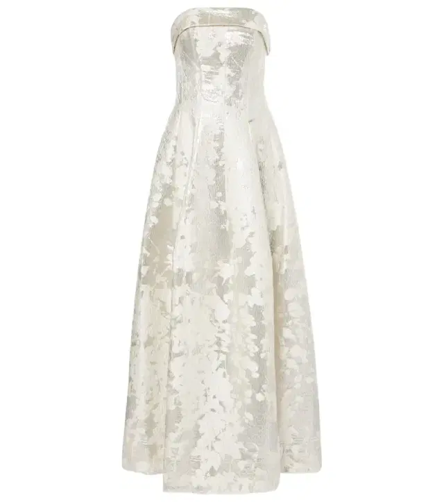 Simkhai Octavia lamé jacquard corset gown