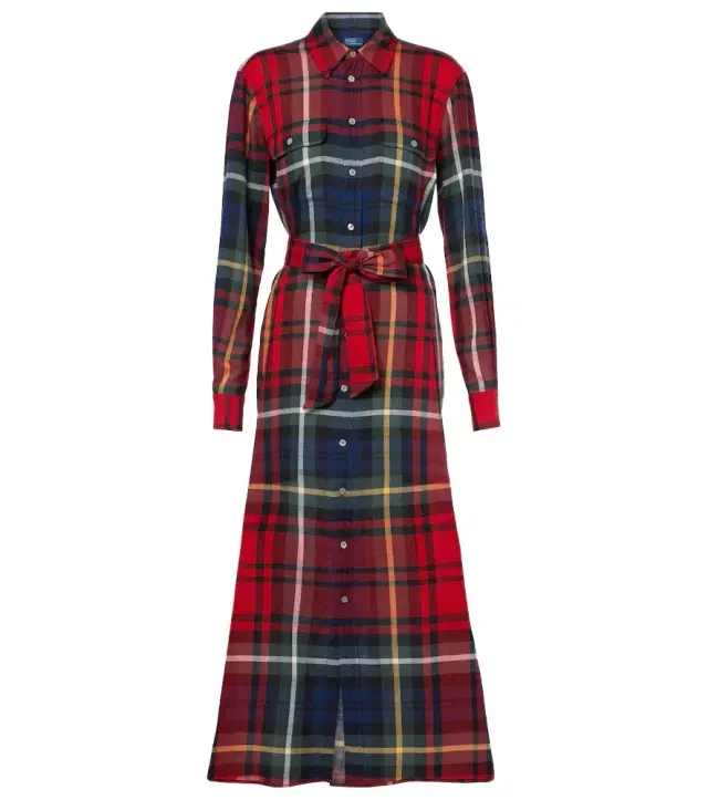 Polo Ralph Lauren Checked cotton-blend shirt dress