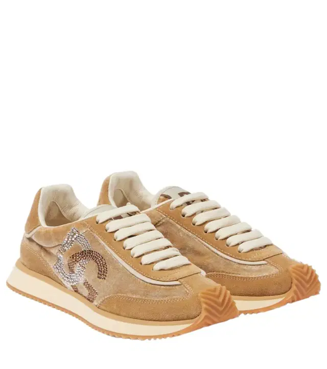 Dolce & Gabbana DG leather-trimmed sneakers
