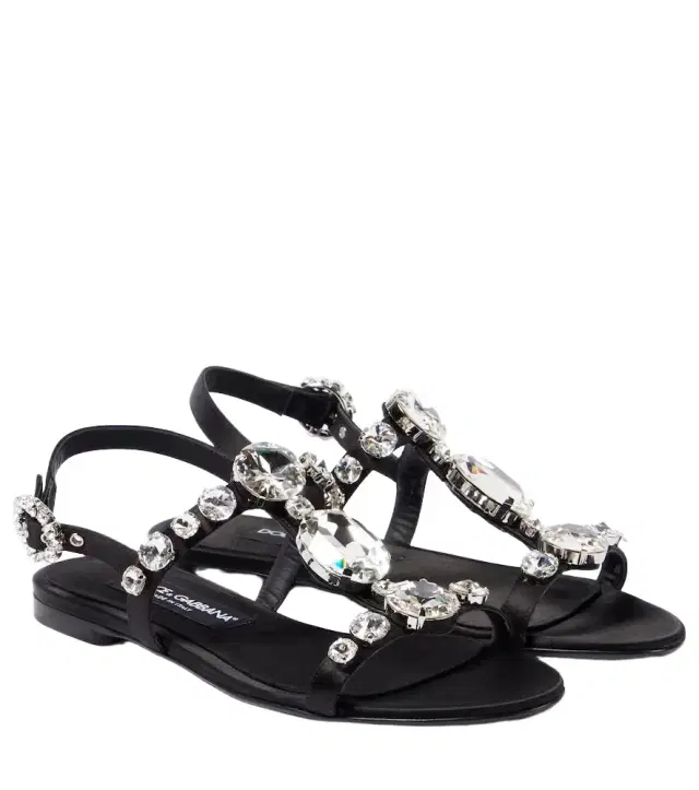 Dolce & Gabbana Bianca embellished satin sandals