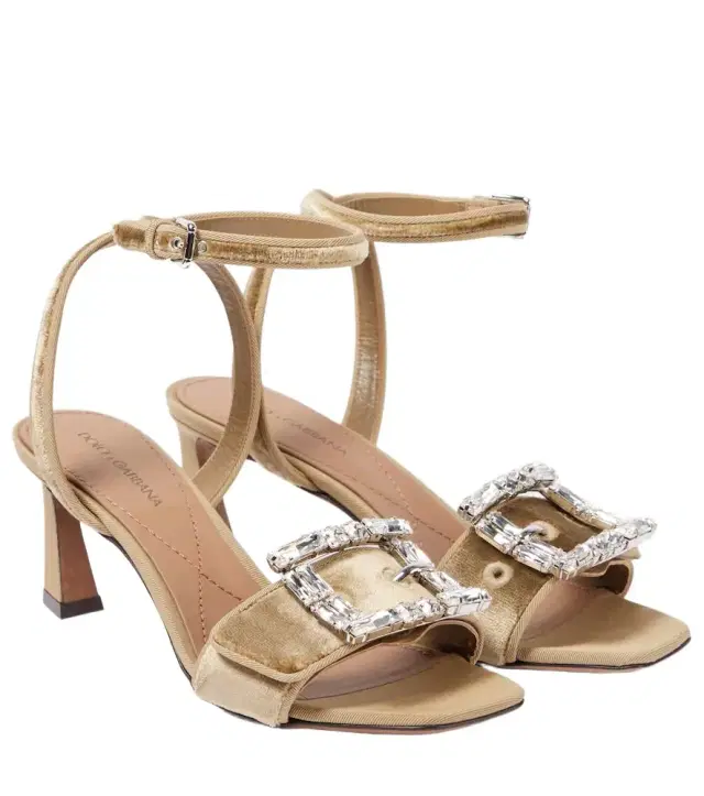 Dolce & Gabbana Embellished velvet sandals