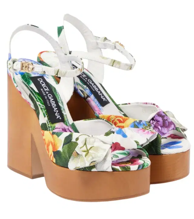 Dolce & Gabbana Floral jacquard platform sandals