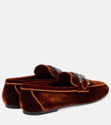 Tod's Kate embellished velvet loafers | Thumbnail 2