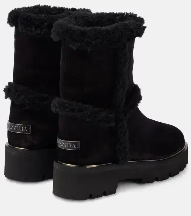 Aquazzura Teddi shearling-trimmed leather booties | Thumbnail 3 Aquazzura Teddi shearling-trimmed leather booties | Thumbnail 3