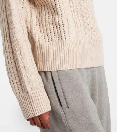 Varley Camello cable-knit half-zip sweater | Thumbnail 4
